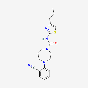 4-(2-cyanophenyl)-N-(4-propyl-1,3-thiazol-2-yl)-1,4-diazepane-1-carboxamide