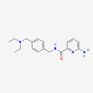 6-amino-N-[[4-(diethylaminomethyl)phenyl]methyl]pyridine-2-carboxamide