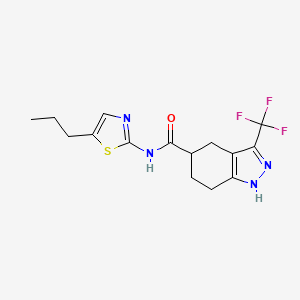 N-(5-propyl-1,3-thiazol-2-yl)-3-(trifluoromethyl)-4,5,6,7-tetrahydro-1H-indazole-5-carboxamide