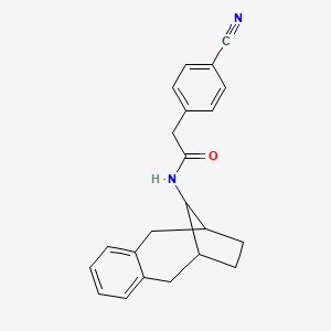 2-(4-cyanophenyl)-N-(13-tricyclo[8.2.1.03,8]trideca-3,5,7-trienyl)acetamide