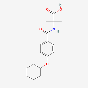 2-[(4-Cyclohexyloxybenzoyl)amino]-2-methylpropanoic acid