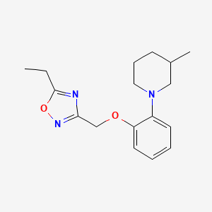 5-Ethyl-3-[[2-(3-methylpiperidin-1-yl)phenoxy]methyl]-1,2,4-oxadiazole