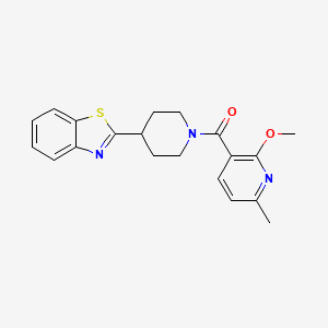 molecular formula C20H21N3O2S B6965053 [4-(1,3-Benzothiazol-2-yl)piperidin-1-yl]-(2-methoxy-6-methylpyridin-3-yl)methanone 