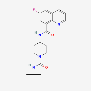 N-[1-(tert-butylcarbamoyl)piperidin-4-yl]-6-fluoroquinoline-8-carboxamide