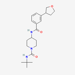 molecular formula C21H31N3O3 B6965068 N-tert-butyl-4-[[3-(oxolan-3-yl)benzoyl]amino]piperidine-1-carboxamide 