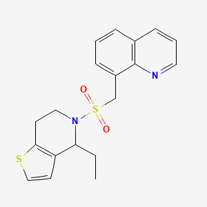 4-ethyl-5-(quinolin-8-ylmethylsulfonyl)-6,7-dihydro-4H-thieno[3,2-c]pyridine