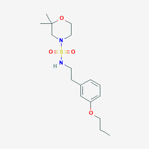 2,2-dimethyl-N-[2-(3-propoxyphenyl)ethyl]morpholine-4-sulfonamide