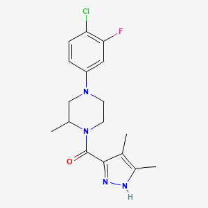 [4-(4-chloro-3-fluorophenyl)-2-methylpiperazin-1-yl]-(4,5-dimethyl-1H-pyrazol-3-yl)methanone