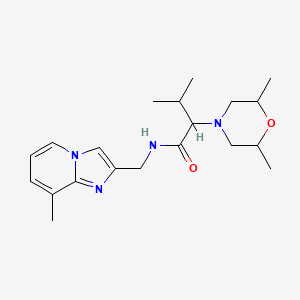 2-(2,6-dimethylmorpholin-4-yl)-3-methyl-N-[(8-methylimidazo[1,2-a]pyridin-2-yl)methyl]butanamide