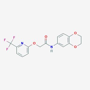 N-(2,3-dihydro-1,4-benzodioxin-6-yl)-2-[6-(trifluoromethyl)pyridin-2-yl]oxyacetamide