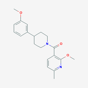 molecular formula C20H24N2O3 B6965146 (2-Methoxy-6-methylpyridin-3-yl)-[4-(3-methoxyphenyl)piperidin-1-yl]methanone 