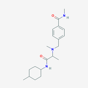 N-methyl-4-[[methyl-[1-[(4-methylcyclohexyl)amino]-1-oxopropan-2-yl]amino]methyl]benzamide