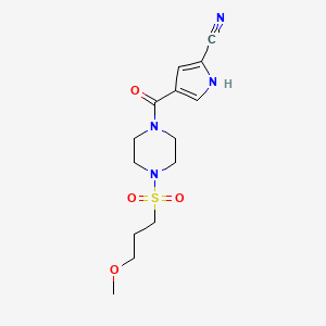 4-[4-(3-methoxypropylsulfonyl)piperazine-1-carbonyl]-1H-pyrrole-2-carbonitrile