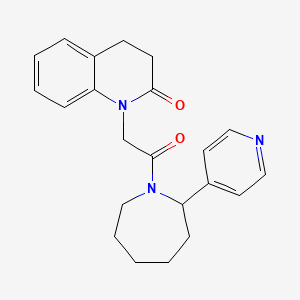 molecular formula C22H25N3O2 B6965195 1-[2-Oxo-2-(2-pyridin-4-ylazepan-1-yl)ethyl]-3,4-dihydroquinolin-2-one 