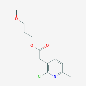 molecular formula C12H16ClNO3 B6965208 3-Methoxypropyl 2-(2-chloro-6-methylpyridin-3-yl)acetate 