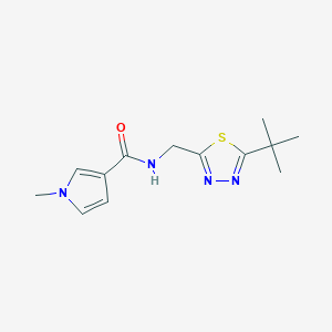 N-[(5-tert-butyl-1,3,4-thiadiazol-2-yl)methyl]-1-methylpyrrole-3-carboxamide