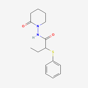 N-(2-oxopiperidin-1-yl)-2-phenylsulfanylbutanamide