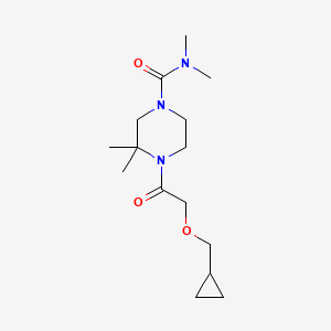 4-[2-(cyclopropylmethoxy)acetyl]-N,N,3,3-tetramethylpiperazine-1-carboxamide