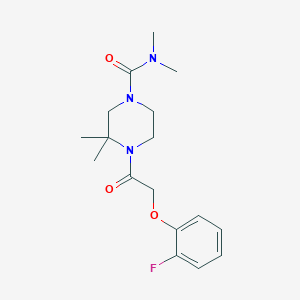 4-[2-(2-fluorophenoxy)acetyl]-N,N,3,3-tetramethylpiperazine-1-carboxamide