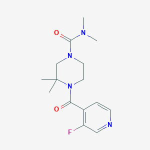 4-(3-fluoropyridine-4-carbonyl)-N,N,3,3-tetramethylpiperazine-1-carboxamide