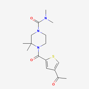 4-(4-acetylthiophene-2-carbonyl)-N,N,3,3-tetramethylpiperazine-1-carboxamide