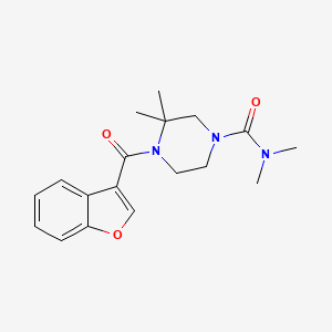 4-(1-benzofuran-3-carbonyl)-N,N,3,3-tetramethylpiperazine-1-carboxamide