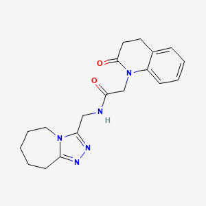 2-(2-oxo-3,4-dihydroquinolin-1-yl)-N-(6,7,8,9-tetrahydro-5H-[1,2,4]triazolo[4,3-a]azepin-3-ylmethyl)acetamide