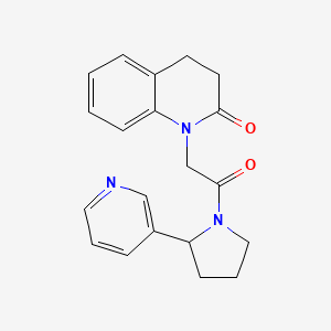 1-[2-Oxo-2-(2-pyridin-3-ylpyrrolidin-1-yl)ethyl]-3,4-dihydroquinolin-2-one