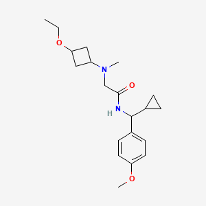 N-[cyclopropyl-(4-methoxyphenyl)methyl]-2-[(3-ethoxycyclobutyl)-methylamino]acetamide