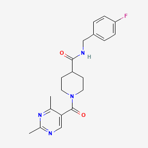 1-(2,4-dimethylpyrimidine-5-carbonyl)-N-[(4-fluorophenyl)methyl]piperidine-4-carboxamide