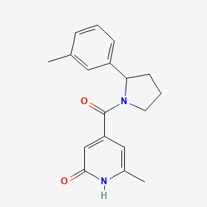 molecular formula C18H20N2O2 B6965422 6-methyl-4-[2-(3-methylphenyl)pyrrolidine-1-carbonyl]-1H-pyridin-2-one 