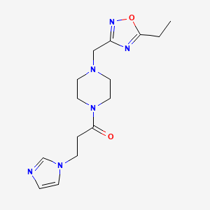 1-[4-[(5-Ethyl-1,2,4-oxadiazol-3-yl)methyl]piperazin-1-yl]-3-imidazol-1-ylpropan-1-one