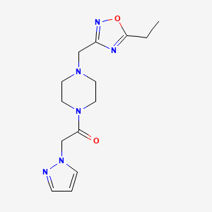 1-[4-[(5-Ethyl-1,2,4-oxadiazol-3-yl)methyl]piperazin-1-yl]-2-pyrazol-1-ylethanone