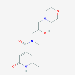 molecular formula C15H23N3O4 B6965484 N-(2-hydroxy-3-morpholin-4-ylpropyl)-N,2-dimethyl-6-oxo-1H-pyridine-4-carboxamide 