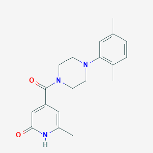 molecular formula C19H23N3O2 B6965488 4-[4-(2,5-dimethylphenyl)piperazine-1-carbonyl]-6-methyl-1H-pyridin-2-one 