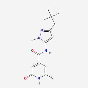 N-[5-(2,2-dimethylpropyl)-2-methylpyrazol-3-yl]-2-methyl-6-oxo-1H-pyridine-4-carboxamide