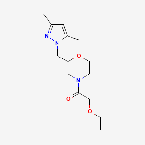 1-[2-[(3,5-Dimethylpyrazol-1-yl)methyl]morpholin-4-yl]-2-ethoxyethanone