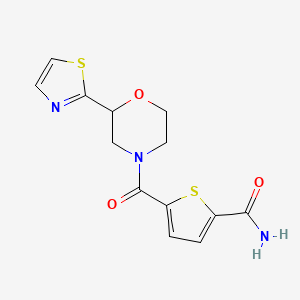 5-[2-(1,3-Thiazol-2-yl)morpholine-4-carbonyl]thiophene-2-carboxamide