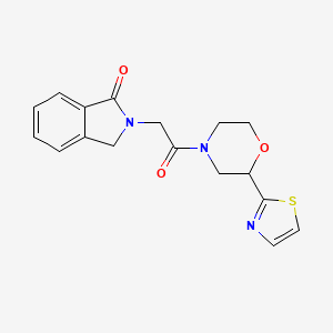 molecular formula C17H17N3O3S B6965544 2-[2-oxo-2-[2-(1,3-thiazol-2-yl)morpholin-4-yl]ethyl]-3H-isoindol-1-one 