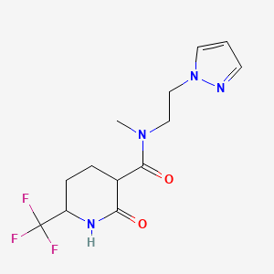 N-methyl-2-oxo-N-(2-pyrazol-1-ylethyl)-6-(trifluoromethyl)piperidine-3-carboxamide