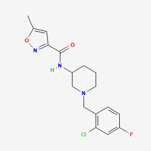 N-[1-[(2-chloro-4-fluorophenyl)methyl]piperidin-3-yl]-5-methyl-1,2-oxazole-3-carboxamide