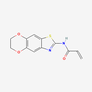 molecular formula C12H10N2O3S B6965588 N-{10,13-dioxa-4-thia-6-azatricyclo[7.4.0.0,3,7]trideca-1(9),2,5,7-tetraen-5-yl}prop-2-enamide 