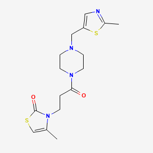 4-Methyl-3-[3-[4-[(2-methyl-1,3-thiazol-5-yl)methyl]piperazin-1-yl]-3-oxopropyl]-1,3-thiazol-2-one