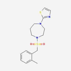 2-[4-[(2-Methylphenyl)methylsulfonyl]-1,4-diazepan-1-yl]-1,3-thiazole