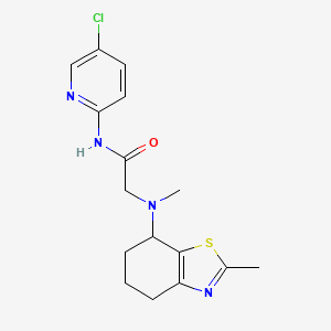 N-(5-chloropyridin-2-yl)-2-[methyl-(2-methyl-4,5,6,7-tetrahydro-1,3-benzothiazol-7-yl)amino]acetamide