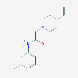 molecular formula C16H22N2O B6965656 2-(4-ethenylpiperidin-1-yl)-N-(3-methylphenyl)acetamide 