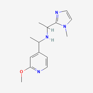 molecular formula C14H20N4O B6965680 1-(2-methoxypyridin-4-yl)-N-[1-(1-methylimidazol-2-yl)ethyl]ethanamine 