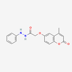 2-(4-methyl-2-oxochromen-6-yl)oxy-N'-phenylacetohydrazide