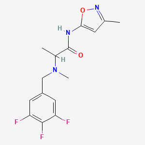 N-(3-methyl-1,2-oxazol-5-yl)-2-[methyl-[(3,4,5-trifluorophenyl)methyl]amino]propanamide