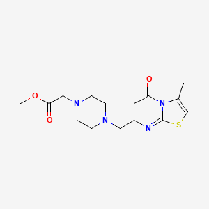 Methyl 2-[4-[(3-methyl-5-oxo-[1,3]thiazolo[3,2-a]pyrimidin-7-yl)methyl]piperazin-1-yl]acetate